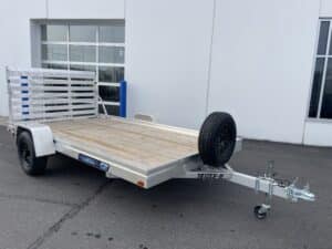 front 3/4 view of Aluminum Utility Trailer
