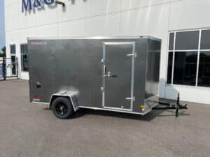 Wells Cargo FastTrac 6x12SA Cargo - Deluxe - Charcoal w/Ramp