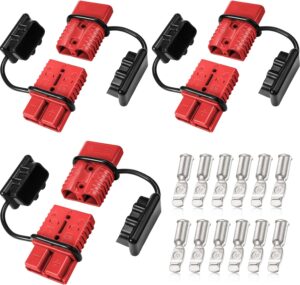 red 12v quick connect power ends (2-4 gauge wire)