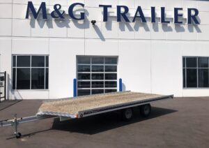 Place Drive On/Off Snowmobile Trailer