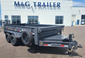 front view of Dump Trailer - Gray