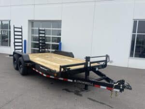 front view of Equipment Trailer W/Fold Up Ramps
