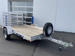 front 3/4 view of Aluminum Utility Trailer