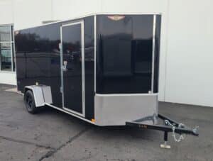 6x14 Enclosed Cargo Trailer- 6'6'' Interior - Black