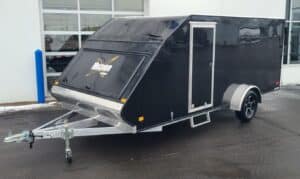 7x16 Crossover Low Pro 2 Place Snowmobile Trailer - Black