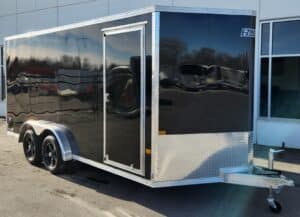 Aluminum Enclosed Cargo Trailer -6' 7" Interior -Black