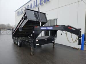 7X16 Gooseneck dump trailer 21K - black