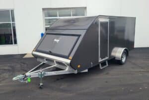 7X16 Crossover Low Pro 2 Place Snowmobile Trailer - Charcoal