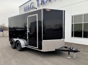 7x14 Enclosed Cargo Trailer 7' Interior- Black