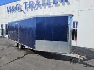 8.5x20+4 Enclosed Deckover Trailer - Blue